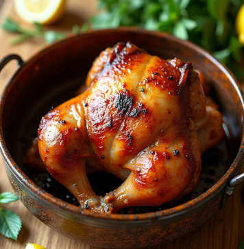 Cuisses de dinde croustillantes dans une friteuse à air
