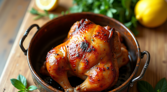 Cuisses de dinde croustillantes dans une friteuse à air
