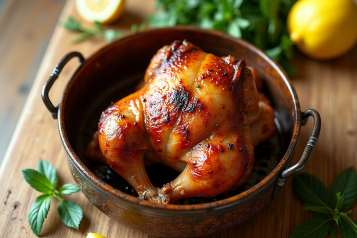 Cuisses de dinde croustillantes dans une friteuse à air