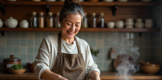 Cuisine populaire : quel pays détient le secret de la recette parfaite ? Femme souriante préparant des dumplings dans la cuisine