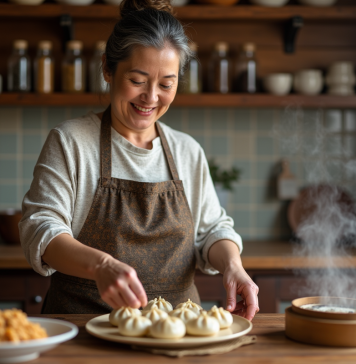 Cuisine populaire : quel pays détient le secret de la recette parfaite ? Femme souriante préparant des dumplings dans la cuisine