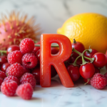 Variété de fruits rouges colorés sur plan de travail blanc