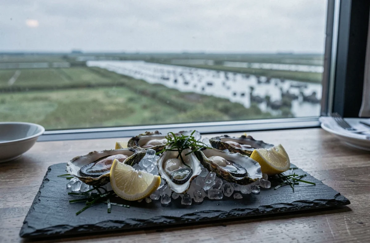 Plateau d'huîtres fraîches et fruits de mer de L'Écume Gourmande à Bouin en Vendée
