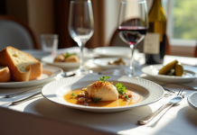 Table élégante avec foie gras et erreurs d accord