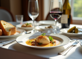 Table élégante avec foie gras et erreurs d accord