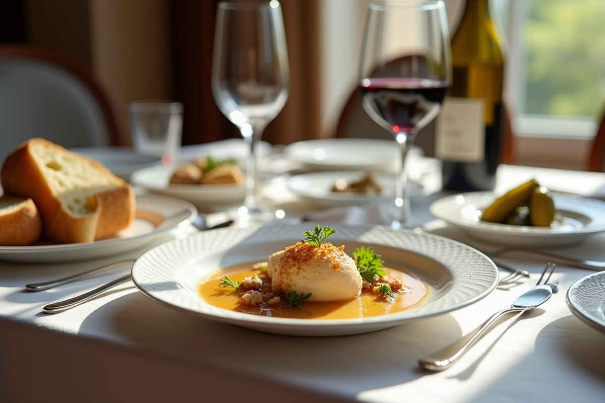 Table élégante avec foie gras et erreurs d accord